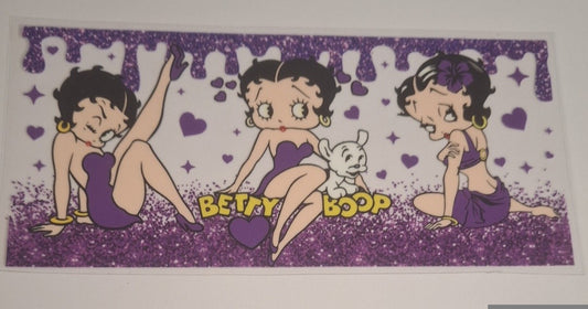 Betty boop purple 16oz libbey cup wrap