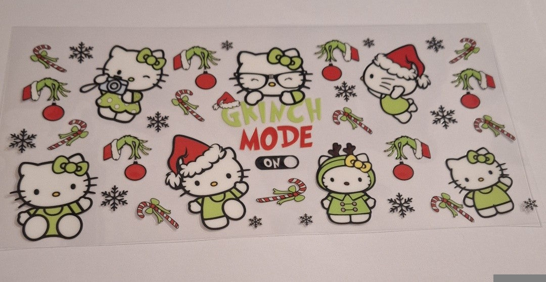 Grinch mode hk 16oz libbey cup wrap