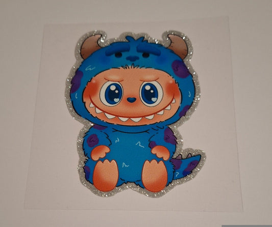 Labubu (monster inc) Glitter Uvdtf decals
