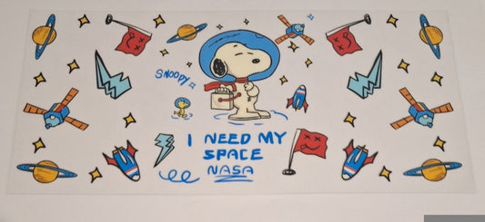 Snoopy nasa 16oz Libbey Cup Wrap