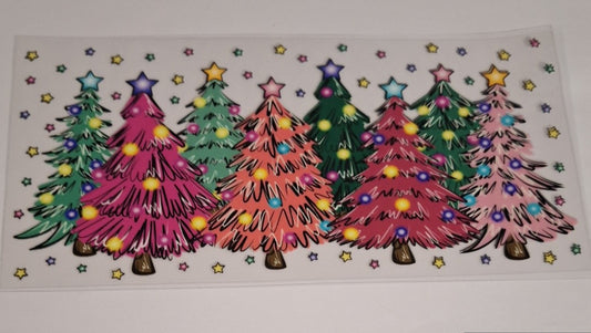 Christmas trees 16oz libbey cup wrap