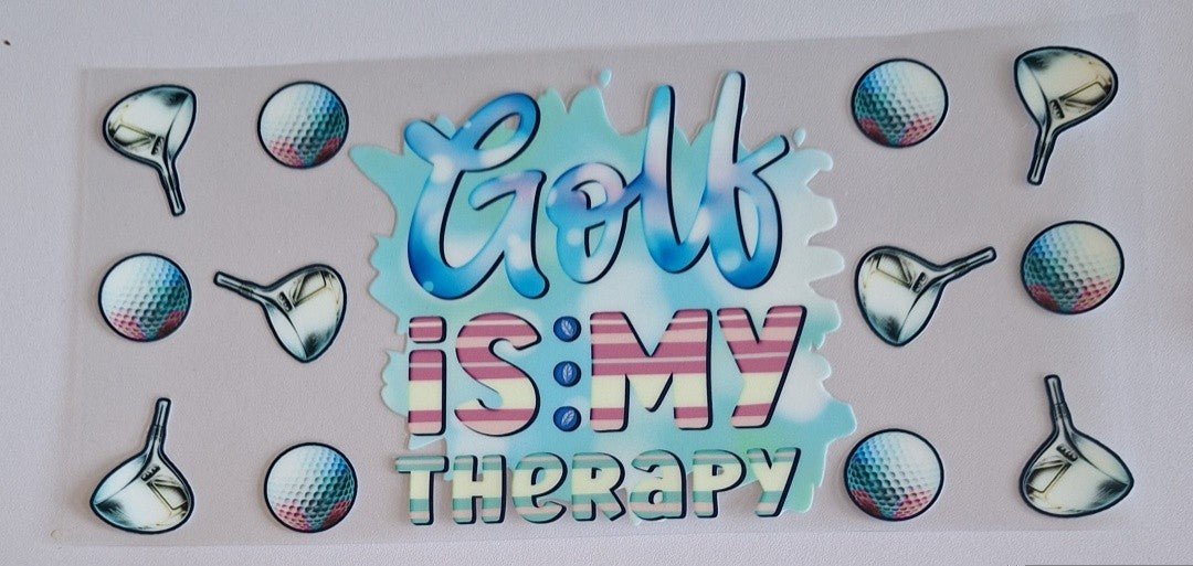 Golf is my therapy 16oz Libbey Cup Wrap