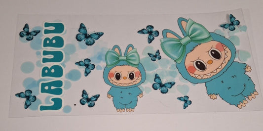 Labubu blue 16oz libbey cup wrap