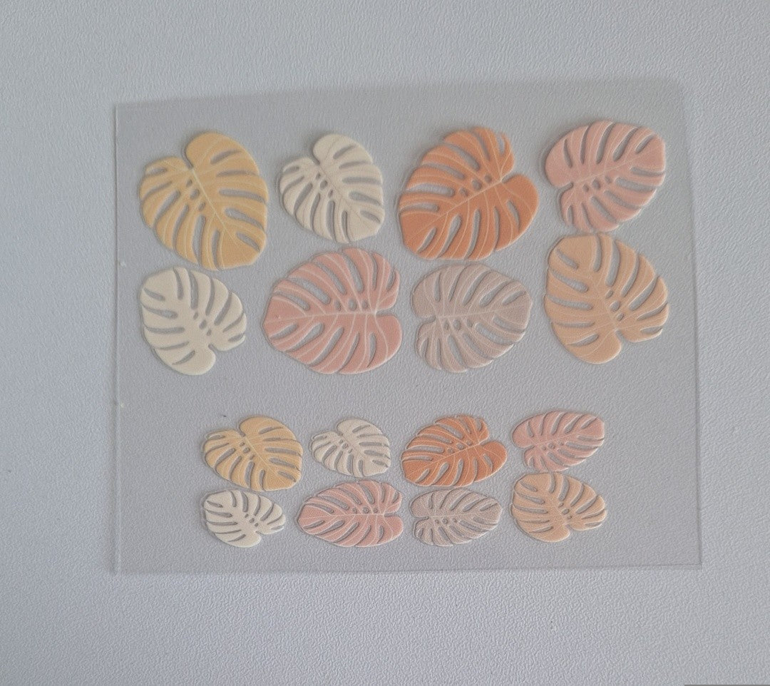Peach leaves Mini stanley cup keychain wrap