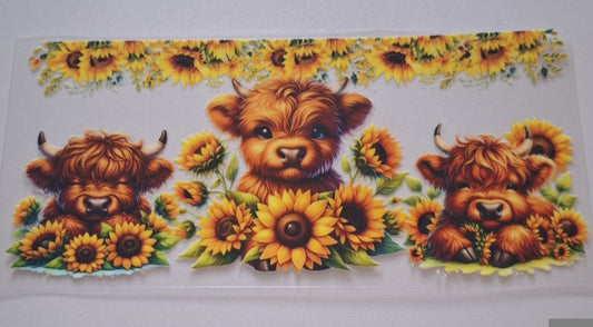 Sunflower cows 16oz Libbey Cup Wrap