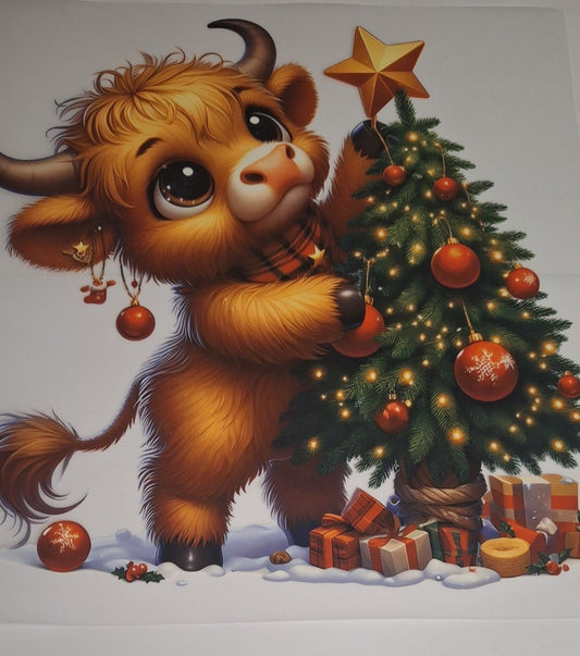 Christmas cow Large Heat Transfers