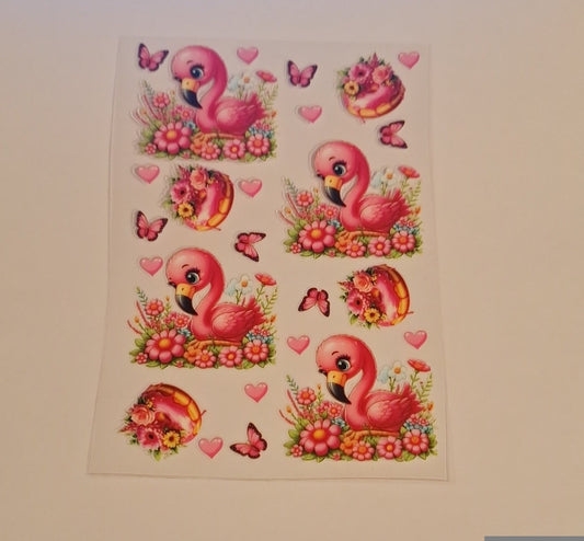 Flamingoes pink A6 book covers