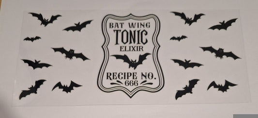 Bat wing tonic 16oz Libbey Cup Wrap