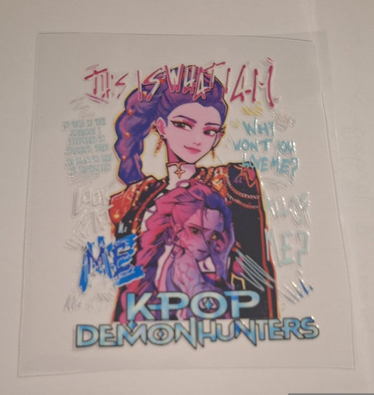 Kpop demon hunters Uvdtf pocket Size Decals