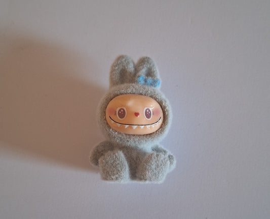 Large 3d labubu grey felt feel beads