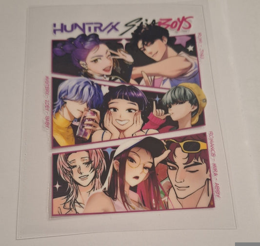 Huntrix/saja boys Uvdtf pocket Size Decals