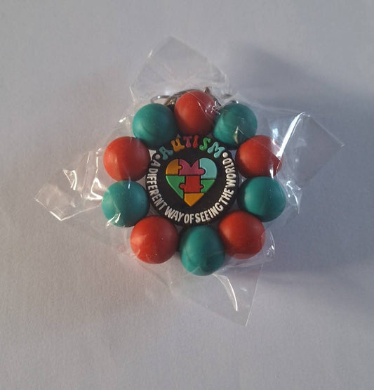 Autism Flower Silicone Keychain