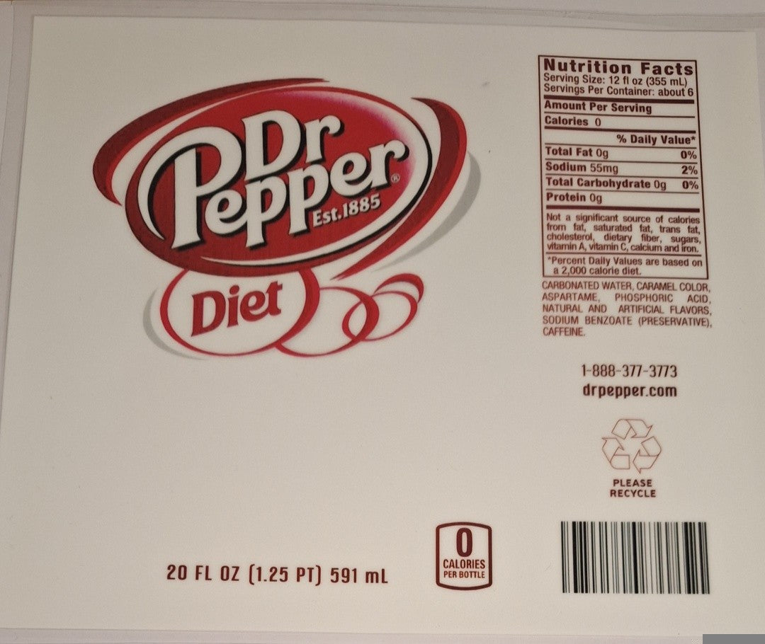 Dr pepper 20oz Uvdtf Wraps