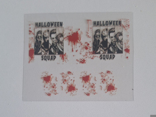 Halloween squad stanley cup keychain wrap