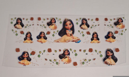 Little princess (yellow dress) 3oz espresso shot Cup wraps