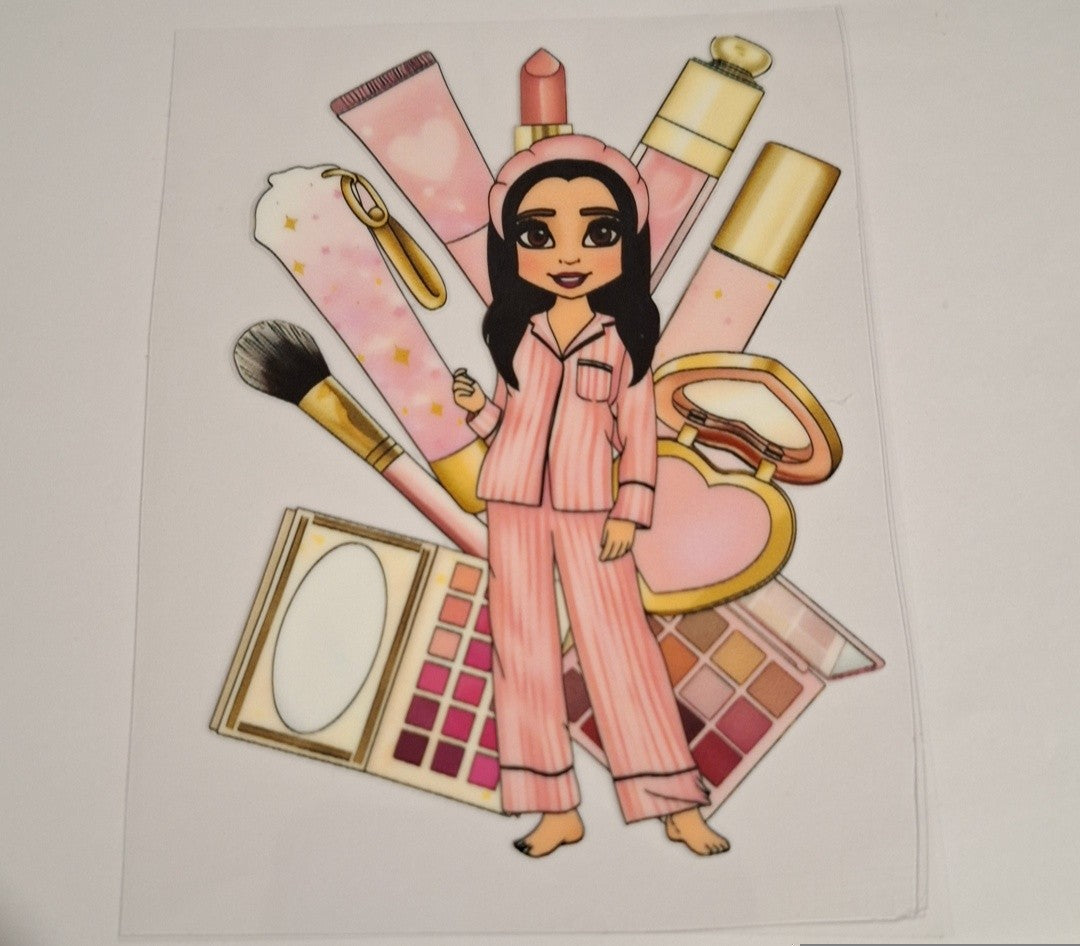 Girl 7 Uvdtf pocket Size Decals