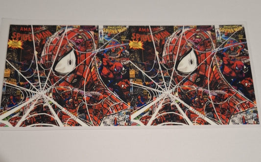 Spiderman 16oz libbey cup wrap