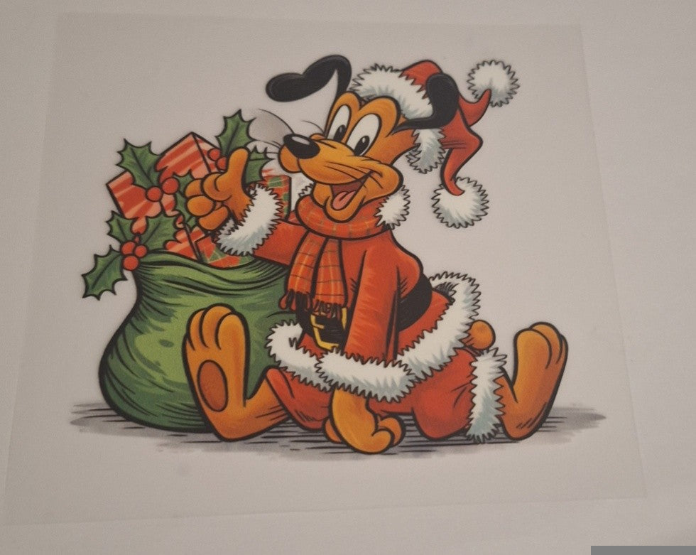 Christmas dog Pocket size heat transfers