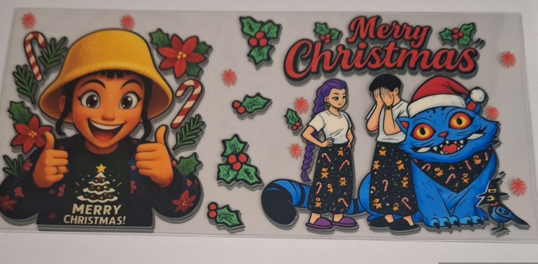 Kpop christmas 7 - 16oz libbey cup wrap