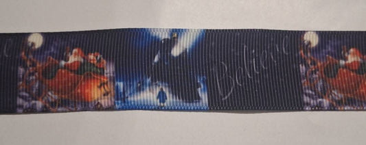 Believe xmas 25mm ribbon
