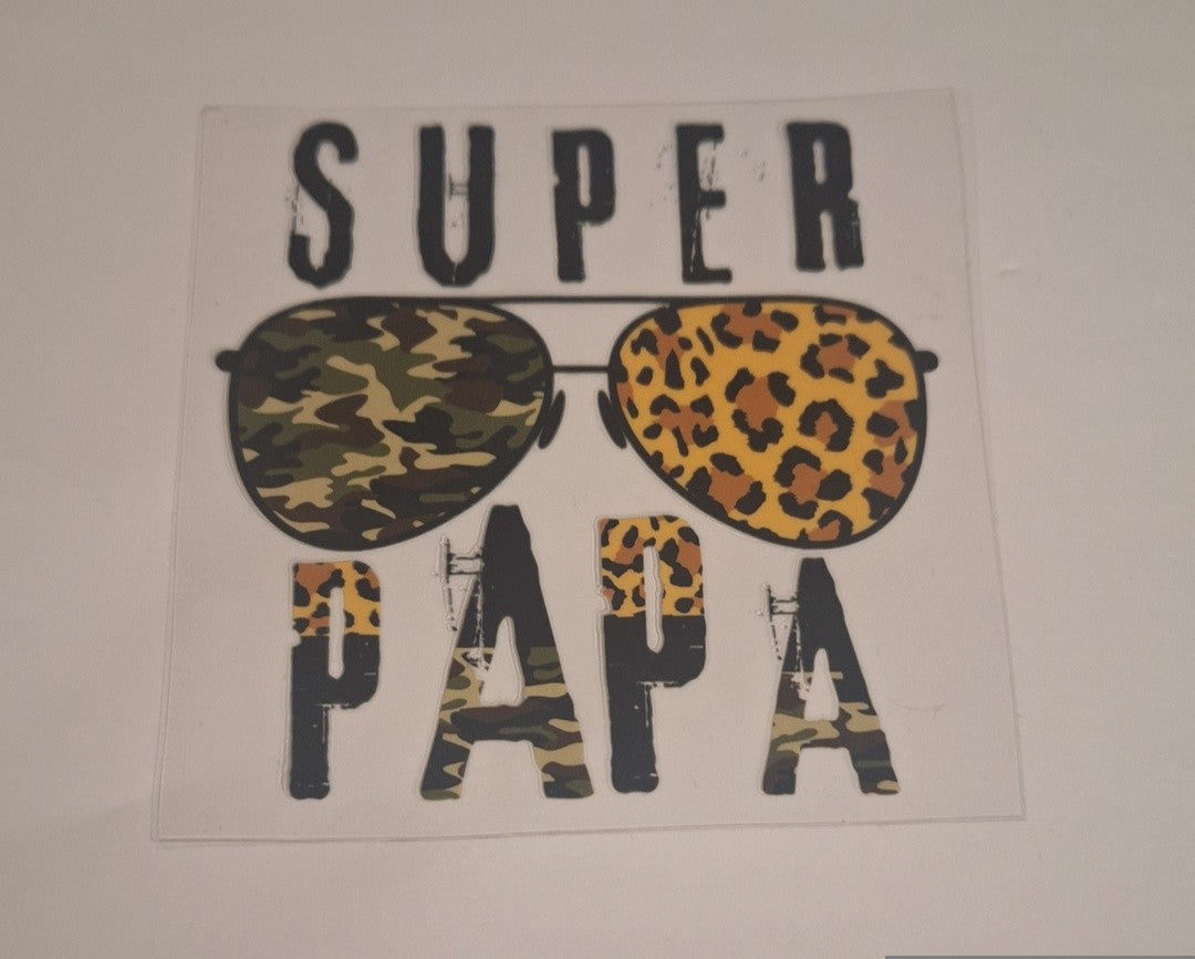 Super papa Uvdtf pocket Size Decals