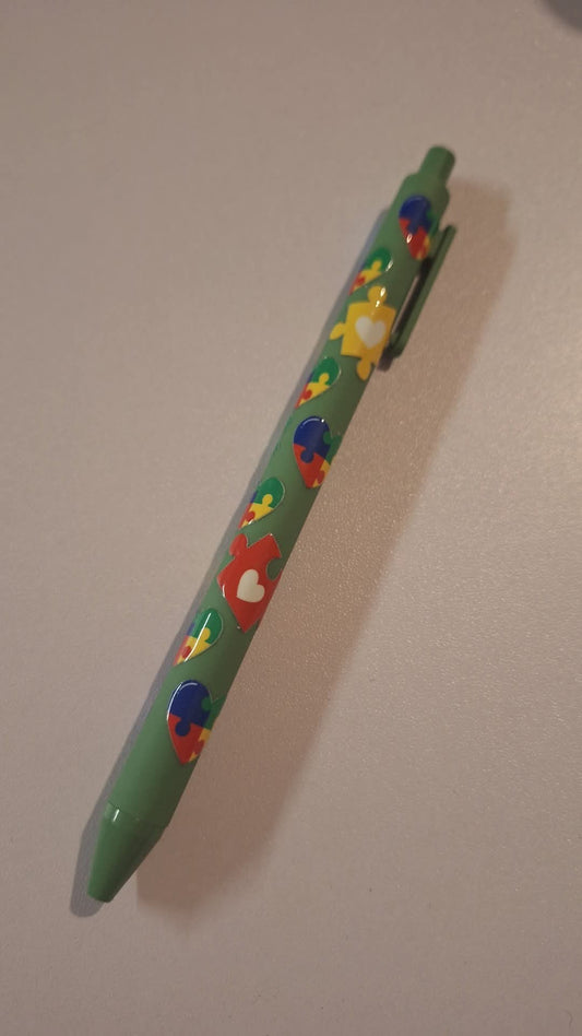 Autism Puzzle Plastic Pen