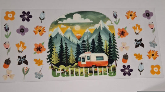 Camping 16oz libbey cup wrap