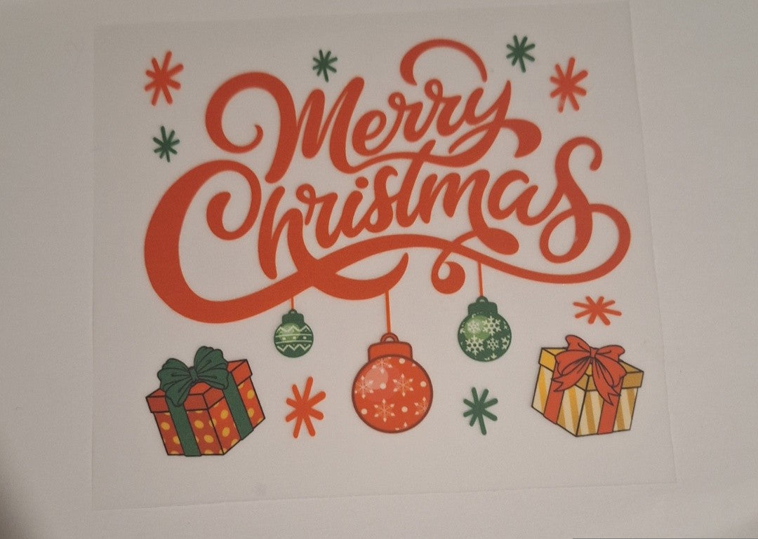 Merry Christmas Pocket size heat transfers