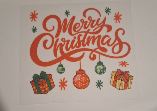 Merry Christmas Pocket size heat transfers