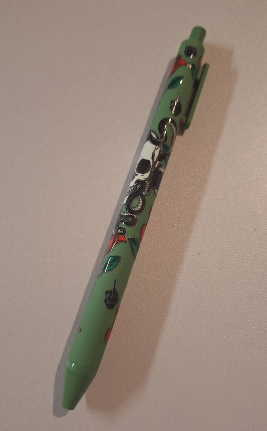 Skull & Snake Plastic Pen