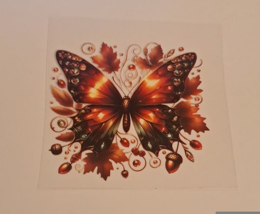 Red butterfly Uvdtf pocket Size Decals