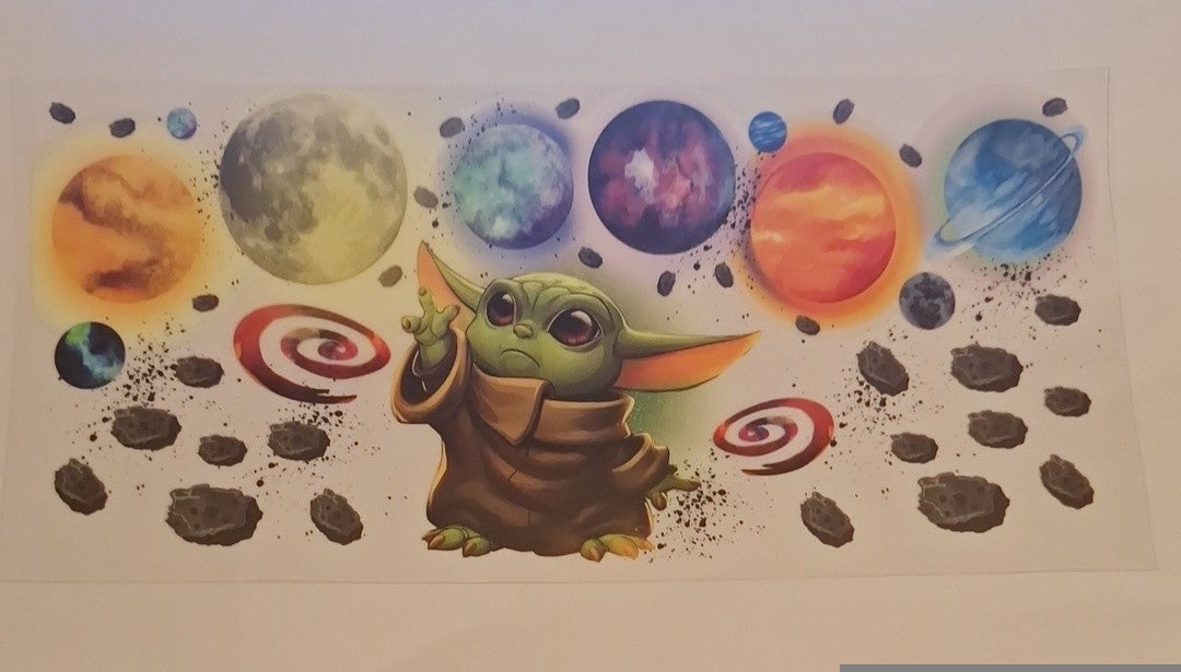 Yoda planets 16oz libbey cup wrap