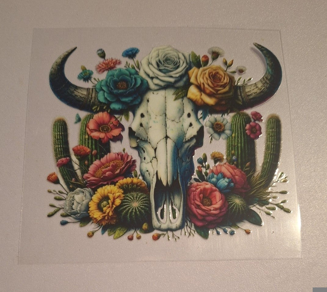 Skull cactus Uvdtf decals