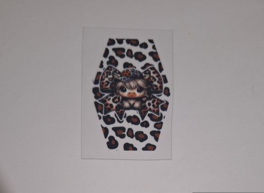 Leopard print cow Motel keychain Decals