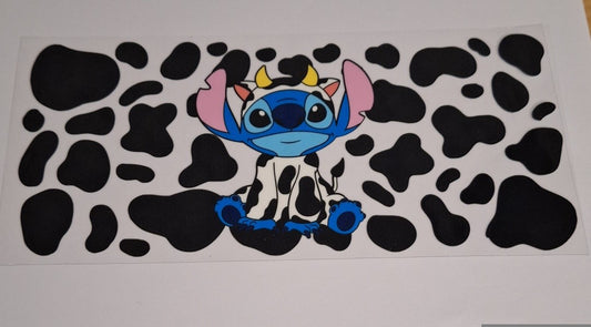 Stitch cow 16oz libbey cup wrap