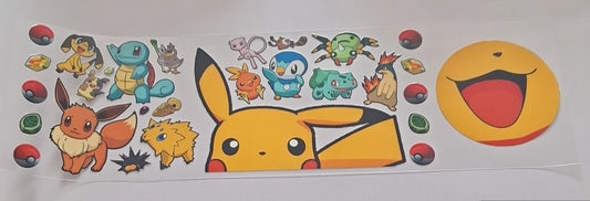 Pikachu 11oz Mug wrap & bottom