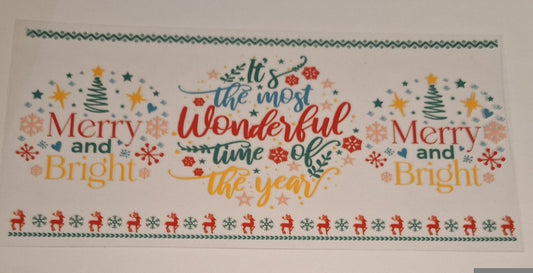 Its the most wonderful time of the year 16oz libbey cup wrap