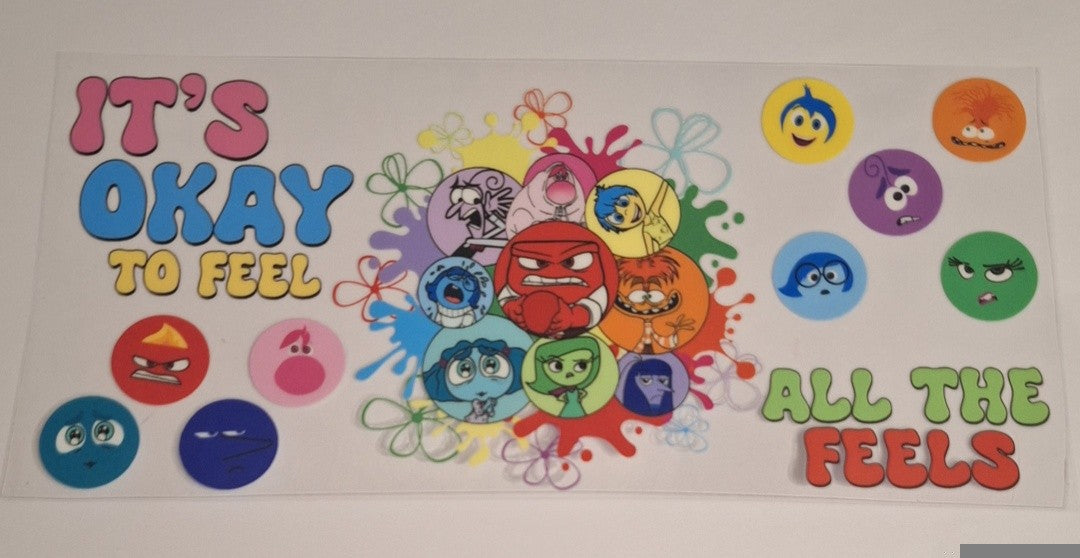 Its okay to feel all the feels 16oz libbey cup wrap