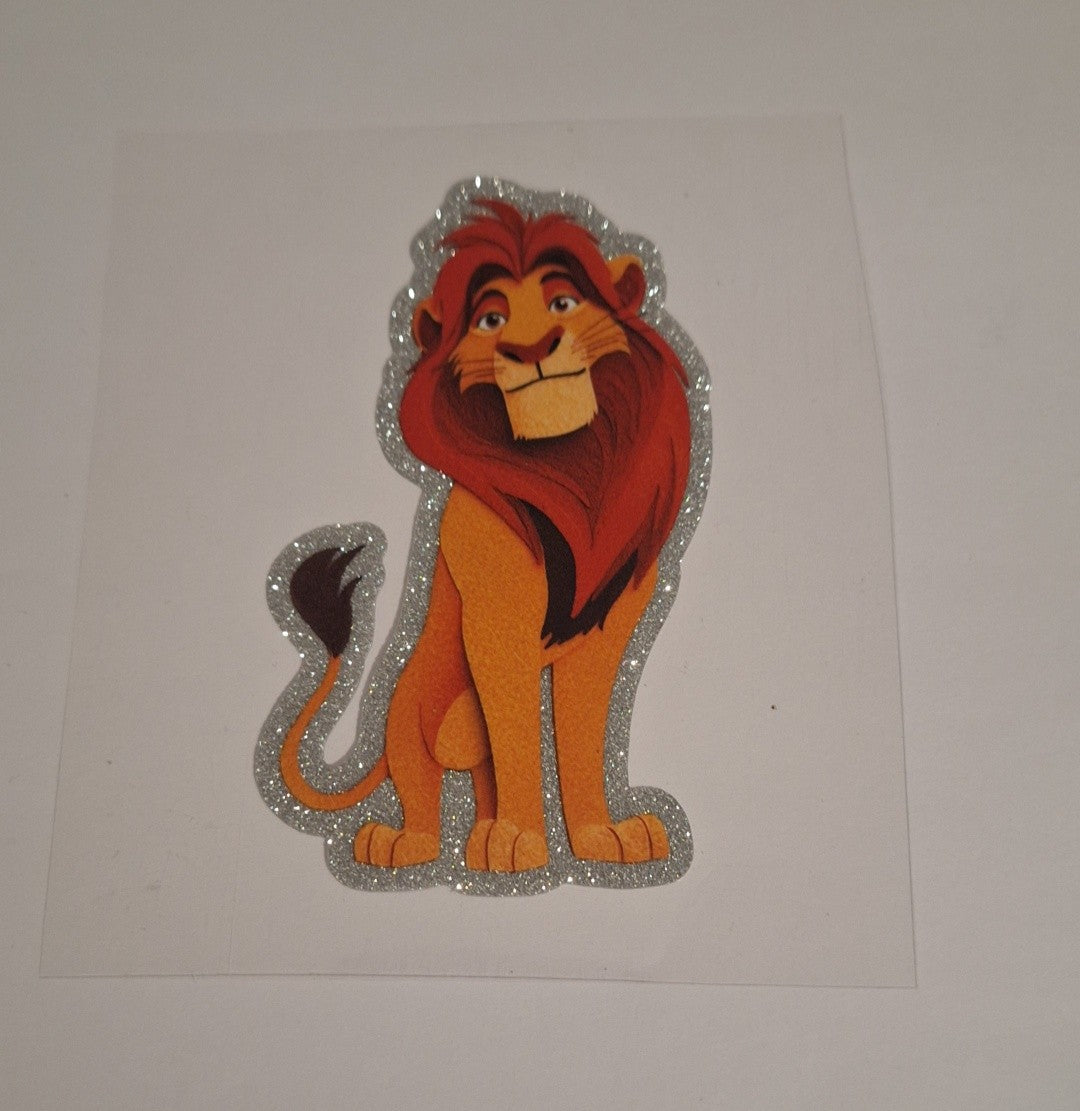 Lion Uvdtf Glitter Decals