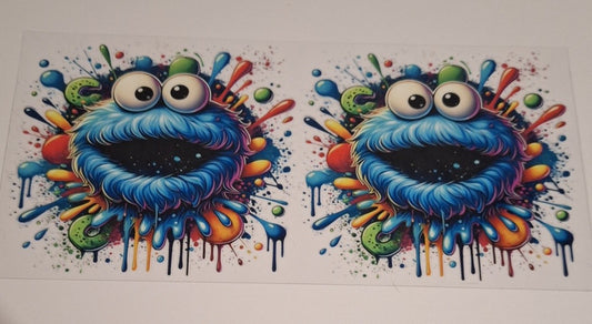 Cookie monster 16oz libbey cup wrap