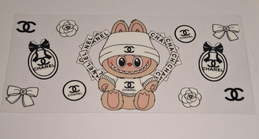 C labubu white 16oz libbey cup wrap