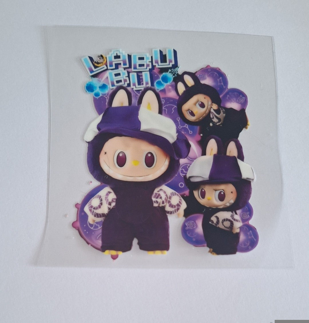 Labubu purple Uvdtf pocket Size Decals