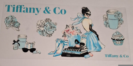 Tiff blue lady 16oz libbey cup wrap