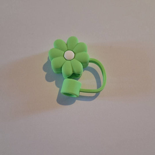 Green Flower Straw Stopper