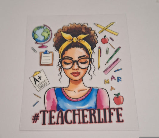 Teacherlife Uvdtf pocket Size Decals