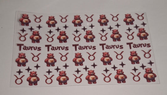 Taurus care bear Pen/bookmark wraps