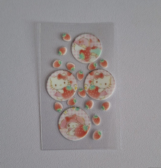 Hk strawberry Motel Keychain Decal