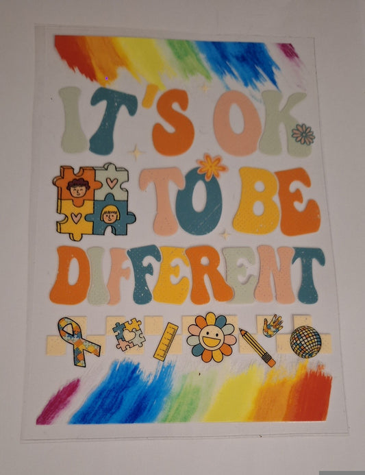 Its ok to be different A5 bookcovers
