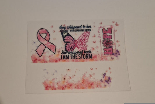 she whispered I am the storm (cancer awareness) Mini stanley keychain wrap