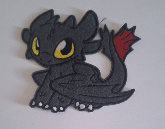 Toothless dragon Iron on patch